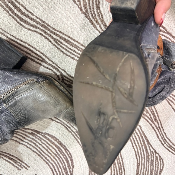 A.S. 98 Womens Leather Blue Aqua Biker Ankle Boots Sz 37 - Picture 6 of 12